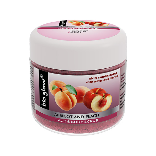 Bio Glow APRICOT & PEACH Face & Body Scrub 300ml Personal Care
