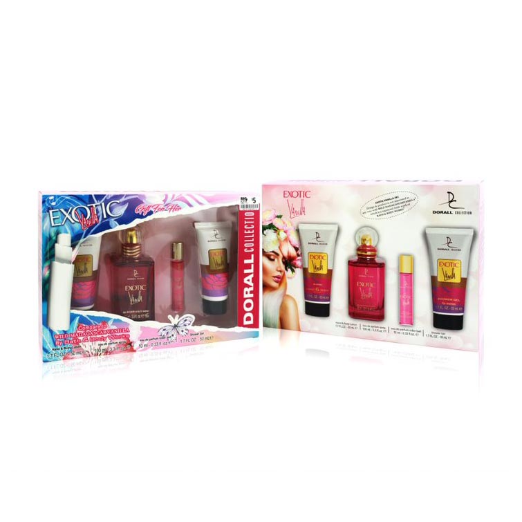 Dorall Collection Exotic Vanilla 4Pcs Gift Set Eau de Parfum 100ml