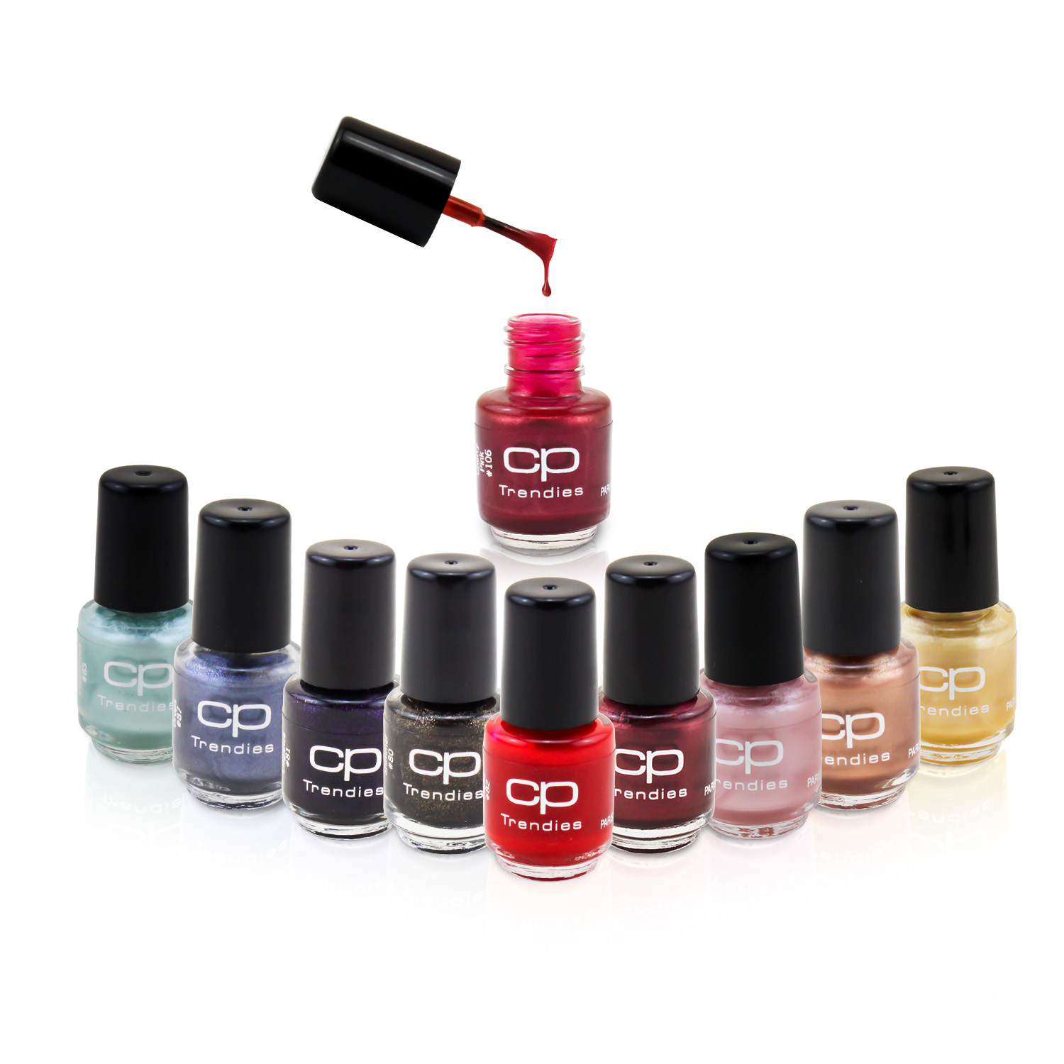 CP Trendies Vibrant Tips 10Pcs Nail Enamel 4ml For Women -Pack 2 ...